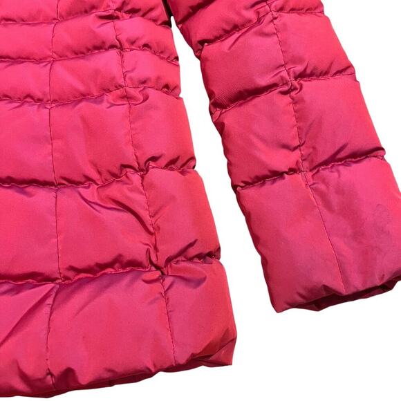 Vintage Moncler Long Down Puffer Jacket Coat Womens Size 2 Quilted Red Insulated - Picture 4 of 11